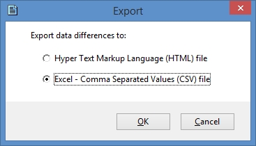 SQL Server Comparison Tool - export dialog